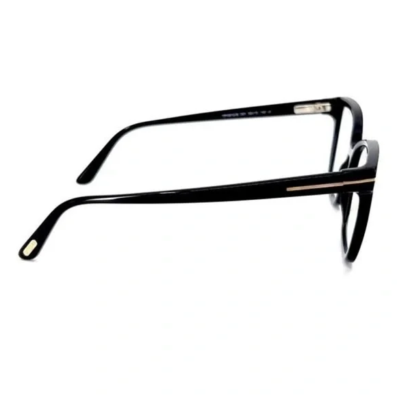 Tom Ford Eyeglasses Frames TF5812-B 001 Shiny Black Cat Eye Full Rim 53-15-140 - Picture 5 of 7